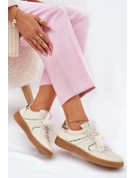 Nízké Dámské Tenisky S Krajkou Leopardí Béžové Zielle Nízké Dámské Tenisky S Krajkou Leopardí Béžové Zielle