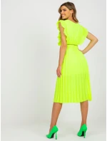 Šaty DHJ SK 1155.85 fluo žlutá