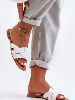 Dámské materiálové sandály bílé Aversa