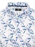 Pánská bílá košile s krátkým rukávem FashionStreet KX1032