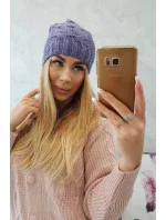 Fleecová čepice Carolina K243 fialová