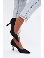 Materiálové Podpatky Lodičky Černé Lelissey