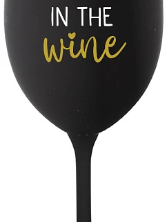 DANCING IN THE WINE - čierny pohár na víno 350 ml