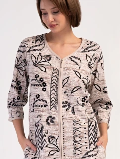 Dámské domácí šaty s tříčtvrtečním rukávem Elena