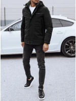 Pánská zimní bunda s kapucí černá FashionStreet TX4908