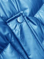 Světle modrá dámská vesta s kapucí (B8171-13) Světle modrá dámská vesta s kapucí (B8171-13)