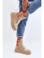 Damské Vysoké Semišové Tenisky Bežové Eleamia Damské Vysoké Semišové Tenisky Bežové Eleamia