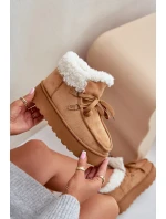 Dámské Sněhule Na Platformě S Kožíškem Typu Branek Camel Ciabellae