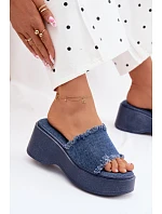 Dámské platformové sandály s džínovým vzorem Virelia