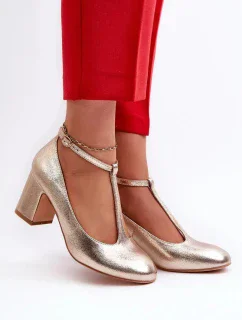 Dámské lodičky 834283 zlaté - Mascara