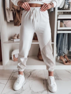 Dámské tepláky ELEGRA v barvě ecru FashionStreet UY2514