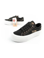 Lee Cooper dámská sportovní obuv na platformě černá se zlatými dámskými teniskami