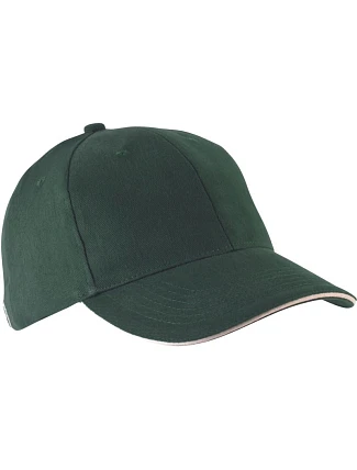 K-up KP 011 6 Panelová sandwich kšiltovka "Orlando" 20.0011 forest green/beige K-up KP 011 6 Panelová sandwich kšiltovka "Orlando" 20.0011 forest green/beige