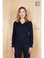 NEOBLU Sullivan Women Dámský svetr s výstřihem do V 24.3988 deep black