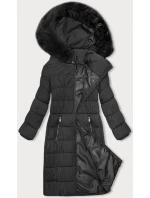 Dámská zimní bunda v grafitové barvě s kapucí J Style (16M9126-105)