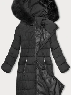 Dámská zimní bunda v grafitové barvě s kapucí J Style (16M9126-105)