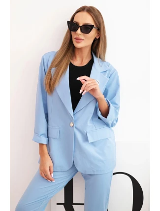 Dámská souprava Punto elegantní sako a kalhoty modrý