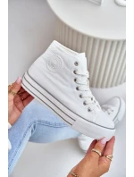 Zateplené Dámské Tenisky Na Platformě Bílé Zateplené Dámské Tenisky Na Platformě Bílé