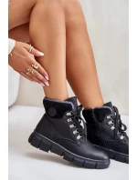 Dámské Zateplené Kotníkové Boty Traperky Na Zip Černé Mevanisa Dámské Zateplené Kotníkové Boty Traperky Na Zip Černé Mevanisa