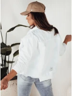 Dámská oversize džínová bunda MOLI bílá FashionStreet TY4131
