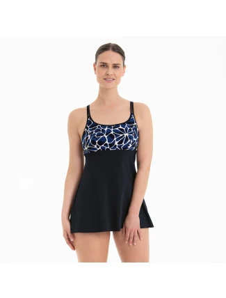 Style Jena Top Care-tankini-horní díl 6571-1 schwarz/pool blue - Anita Care
