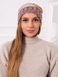 Monika fleecová čepice K256 hořčicová+hnědá