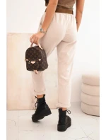 Dámské kalhoty s páskem kordové béžové Dámské kalhoty s páskem kordové béžové