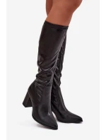 Dámské kozačky na podpatku Vinceza 16511 Černé Dámské kozačky na podpatku Vinceza 16511 Černé