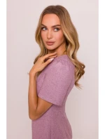 M855 Mini šaty áčkového střihu - marsala M855 Mini šaty áčkového střihu - marsala