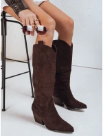 Dámské semišové kovbojské boty hnědé FashionStreet ZY1328 Dámské semišové kovbojské boty hnědé FashionStreet ZY1328