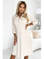 286-7 SANDY Košilové halenkové šaty s páskem - BEACH 286-7 SANDY Košilové halenkové šaty s páskem - BEACH