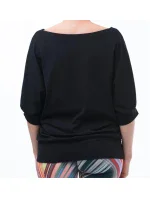 Dámské černé triko s 3/4 netopýřím rukávem A6101 - Litex Dámské černé triko s 3/4 netopýřím rukávem A6101 - Litex