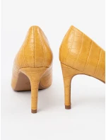 Pěkné žluté lodičky dámské na jehlovém podpatku Pěkné žluté lodičky dámské na jehlovém podpatku