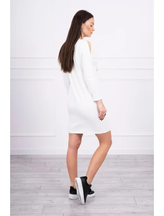 Šaty s potiskem Love ecru Šaty s potiskem Love ecru