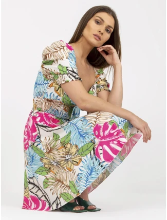 Šaty DHJ SK 15836.51 bílá a modrá Šaty DHJ SK 15836.51 bílá a modrá