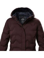 Dámská prošívaná bunda Killtec KOW 9 s kapucí dlouhá bordó (41806/447) -Killtec