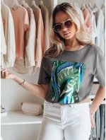 MUYUMBA dámské tričko s potiskem graphite FashionStreet RY2619