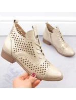 Ažurové boty Potocki W WOL205 zlaté Ažurové boty Potocki W WOL205 zlaté