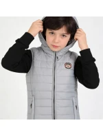 Geographical Norway Vatika Hood EO 233 Jr WW2008E/GNO-Světle šedá vesta