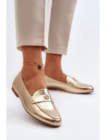 Dámské mokasíny na ploché podrážce zlaté Sylvaine