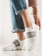 Trendy bílé dámské  tenisky bez podpatku