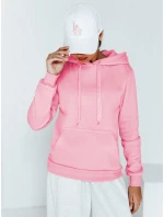 Dámská mikina BASIC s kapucí růžová BY0174