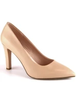 Sergio Leone W SK415B béžové lodičky na podpatku Sergio Leone W SK415B béžové lodičky na podpatku