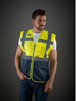 Yoko HVW 820 Hi-Vis síťovaná bezpečnostní vesta 79.W820 hi vis yellow/royal blue Yoko HVW 820 Hi-Vis síťovaná bezpečnostní vesta 79.W820 hi vis yellow/royal blue