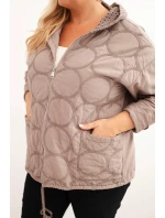 Dámská mikina Plus Size bavlněná na zip fango