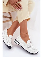 Dámské prodyšné mokasíny z přírodní kůže Kemela