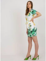 Šaty LK SK 508641 3.05P bílá zelená