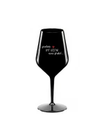 PROTOŽE BÝT ÚČETNÍ NENÍ PRDEL - černá nerozbitná sklenice na víno 470 ml PROTOŽE BÝT ÚČETNÍ NENÍ PRDEL - černá nerozbitná sklenice na víno 470 ml