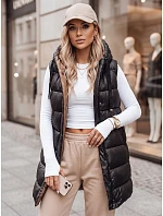 Dámská dlouhá prošívaná zimní vesta NOMADNECTAR černá FashionStreet TY3843