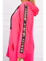 Mikina se zipem na zádech růžová neonová Mikina se zipem na zádech růžová neonová